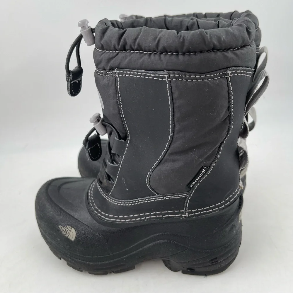 The North Face Kids - Size 11 C - Black Waterproof Insulated Winter Snow Boots
